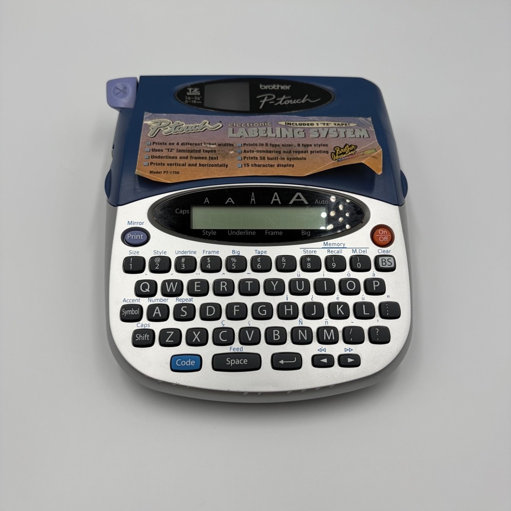Brother Label Maker Unisex OS Blue PT-1750 P-Touch Electronic Labeling System